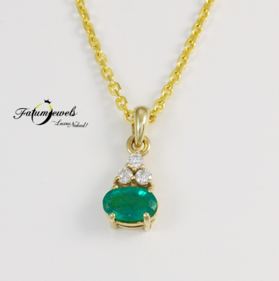 sarga-arany-gyemant-smaragd-medal-lanccal-fr863-gyemant-smaragd