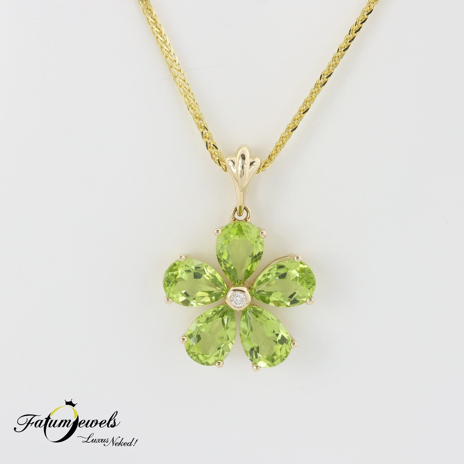 sarga-arany-gyemant-peridot-medal-lanccal-fr1614-gyemant-brilians-peridot-dragako