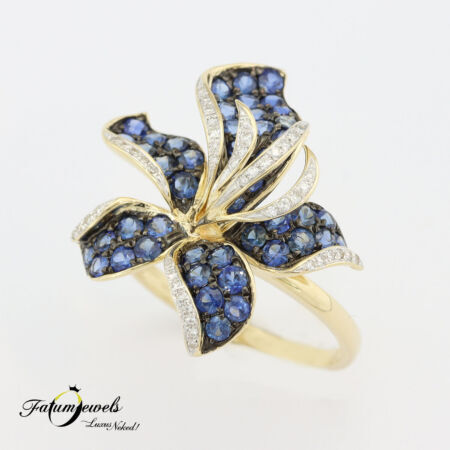 sarga-arany-virag-gyemant-zafir-gyuru-fr1882-gyemant-zafir-dragako-flower-ring