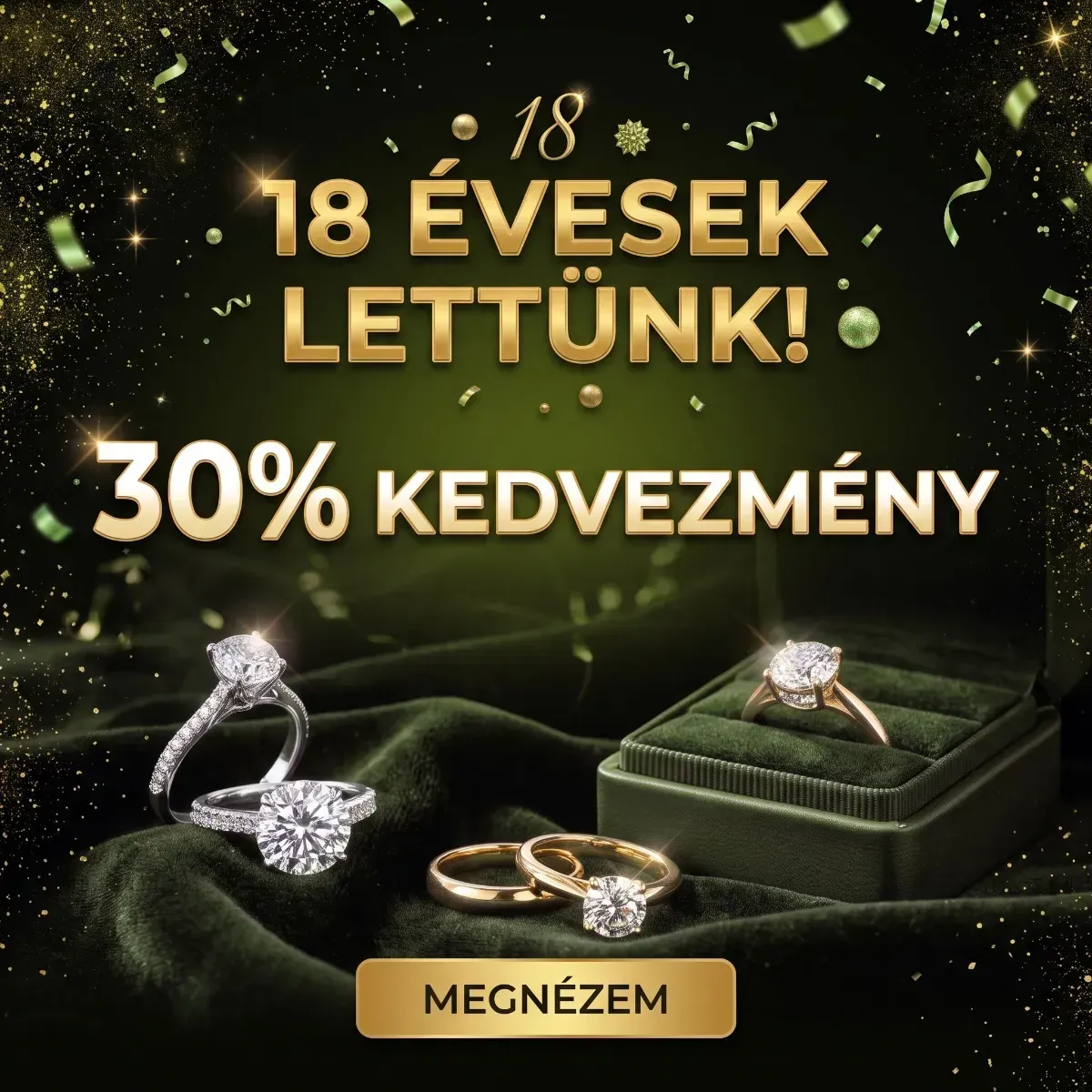 18 évesek lettünk! 30% kedvezmény az akciós ékszerekre – Fatumékszer
